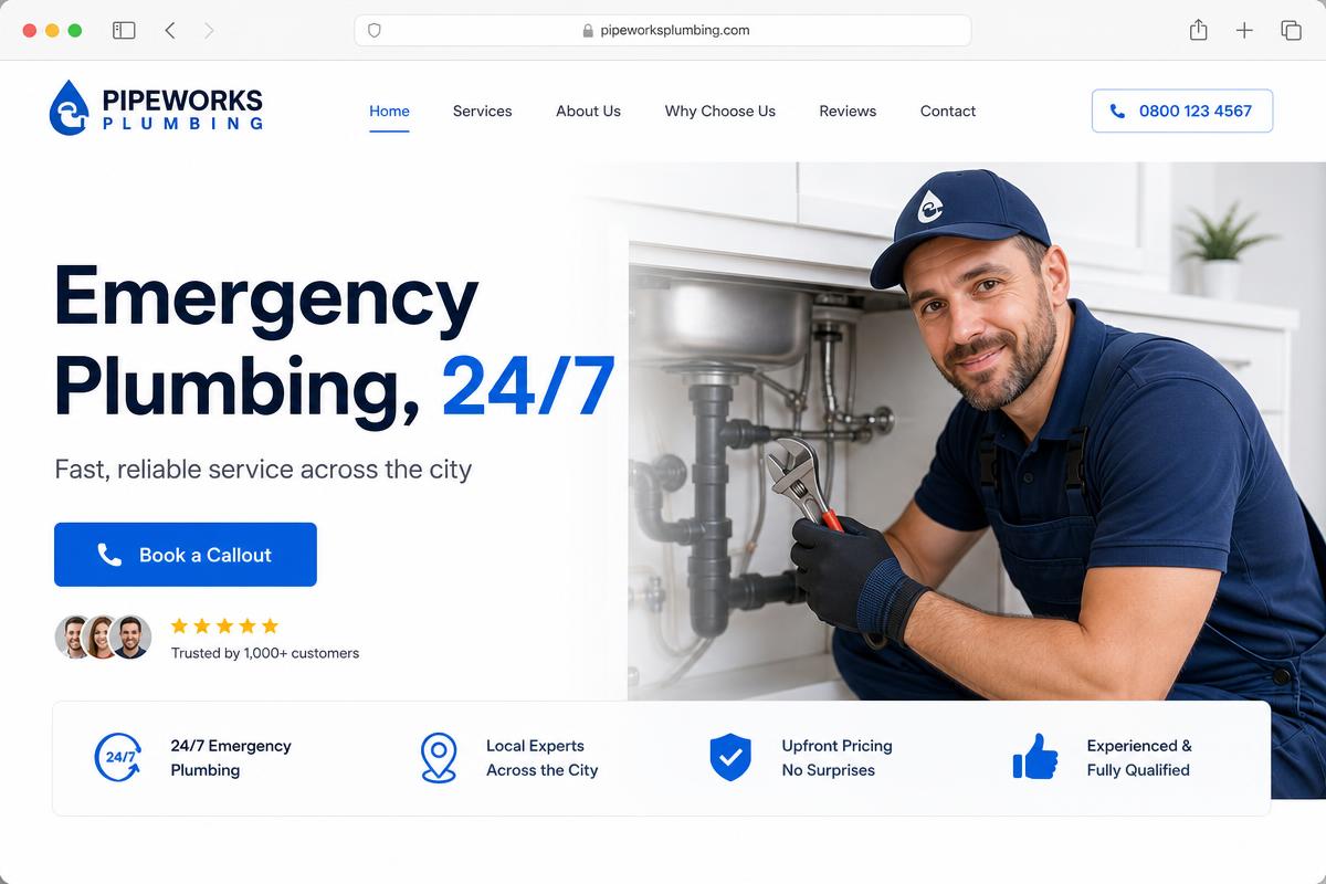 Plumbing services website